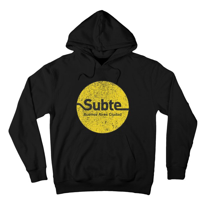 Subte De Buenos Aires Underground Metro Train Hoodie