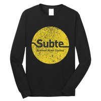 Subte De Buenos Aires Underground Metro Train Long Sleeve Shirt