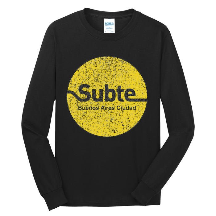 Subte De Buenos Aires Underground Metro Train Tall Long Sleeve T-Shirt