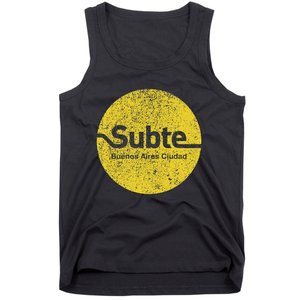 Subte De Buenos Aires Underground Metro Train Tank Top