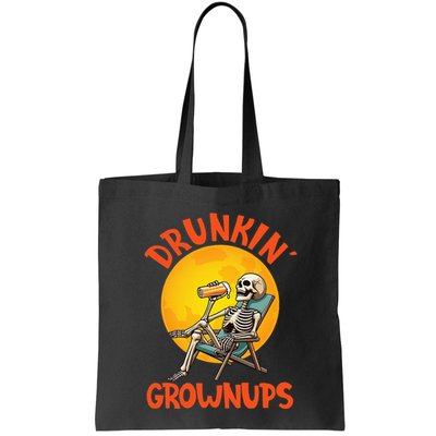 Skeleton Drinking Beer Halloween Drinker Drunkin Grownups Bag