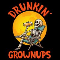 Skeleton Drinking Beer Halloween Drinker Drunkin Grownups Baby Bodysuit