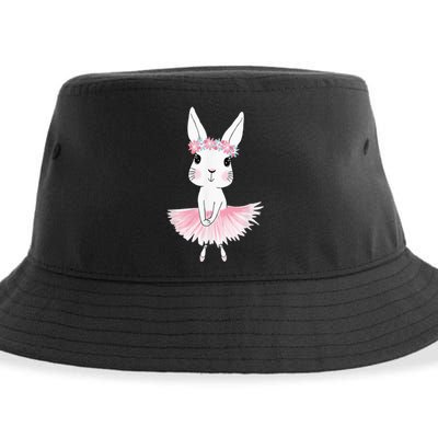 Sweet Dancing Ballerina Bunny Ballet Rabbit Girl For Sustainable Bucket Hat