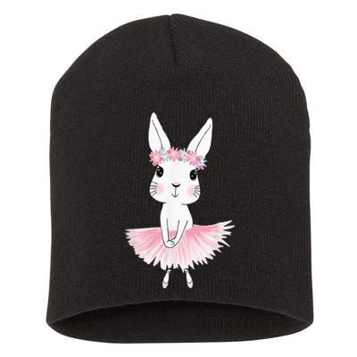 Sweet Dancing Ballerina Bunny Ballet Rabbit Girl For Short Acrylic Beanie