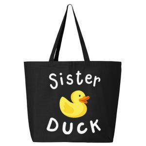 Sister Duck Birthday Rubber Duck Lover Family Matching 25L Jumbo Tote