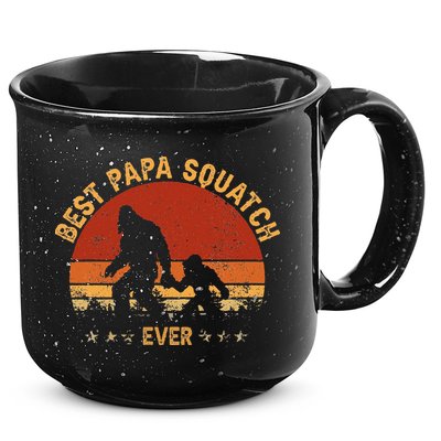 Sasquatch Dad Best Papa Squatch Ever Bigfoot Dad Fathers Day 15oz Campfire Ceramic Mug