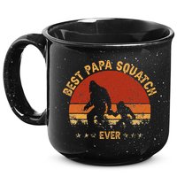Sasquatch Dad Best Papa Squatch Ever Bigfoot Dad Fathers Day 15oz Campfire Ceramic Mug