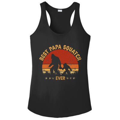 Sasquatch Dad Best Papa Squatch Ever Bigfoot Dad Fathers Day Ladies PosiCharge Competitor Racerback Tank