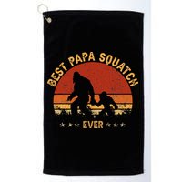 Sasquatch Dad Best Papa Squatch Ever Bigfoot Dad Fathers Day Golf Towel