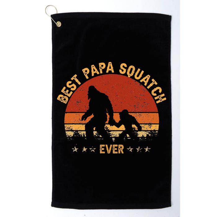Sasquatch Dad Best Papa Squatch Ever Bigfoot Dad Fathers Day Golf Towel