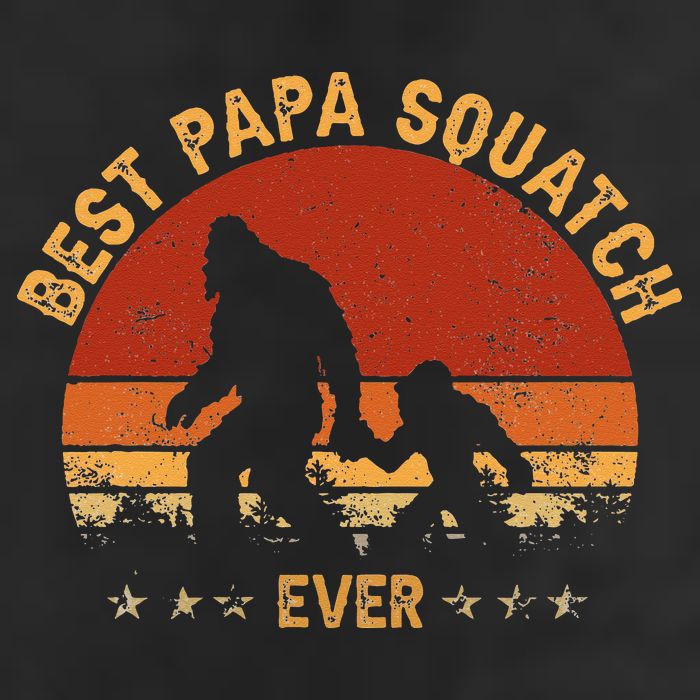 Sasquatch Dad Best Papa Squatch Ever Bigfoot Dad Fathers Day Golf Towel