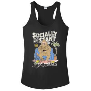 Social Distance Bigfoot Halloween Costume Ladies PosiCharge Competitor Racerback Tank