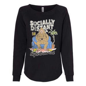 Social Distance Bigfoot Halloween Costume Womens California Wash Sweatshirt