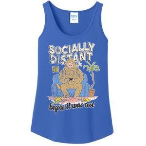 Social Distance Bigfoot Halloween Costume Ladies Essential Tank