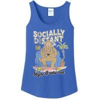 Social Distance Bigfoot Halloween Costume Ladies Essential Tank