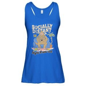 Social Distance Bigfoot Halloween Costume Ladies Essential Flowy Tank