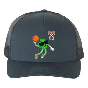 Shamrock Dabbing Basketball St Patricks Day Funny Gift Yupoong Adult 5-Panel Trucker Hat