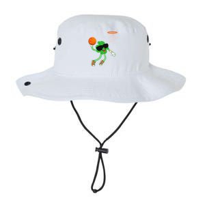 Shamrock Dabbing Basketball St Patricks Day Funny Gift Legacy Cool Fit Booney Bucket Hat