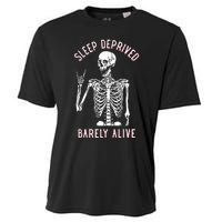 Sleep Deprived Barely Alive Skull Cooling Performance Crew T-Shirt