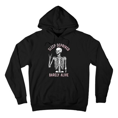 Sleep Deprived Barely Alive Skull Hoodie