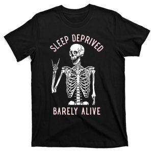 Sleep Deprived Barely Alive Skull T-Shirt