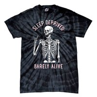 Sleep Deprived Barely Alive Skull Tie-Dye T-Shirt