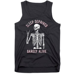 Sleep Deprived Barely Alive Skull Tank Top