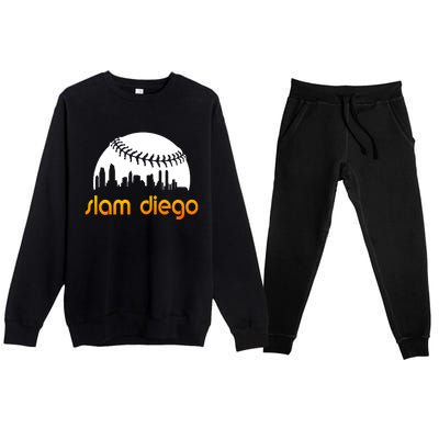 Slam Diego Baseball Fan Premium Crewneck Sweatsuit Set