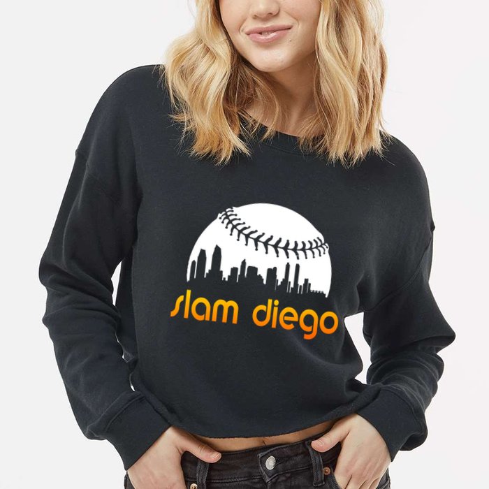 Slam Diego Baseball Fan Cropped Pullover Crew