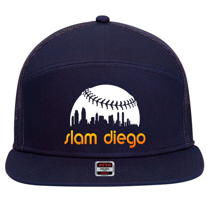 Slam Diego Baseball Fan 7 Panel Mesh Trucker Snapback Hat