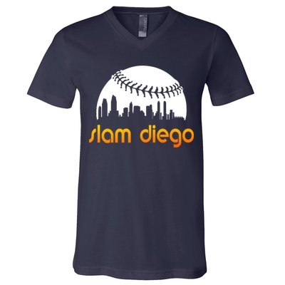 Slam Diego Baseball Fan V-Neck T-Shirt
