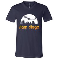 Slam Diego Baseball Fan V-Neck T-Shirt