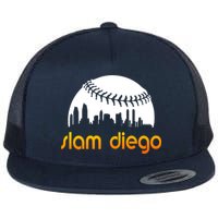 Slam Diego Baseball Fan Flat Bill Trucker Hat