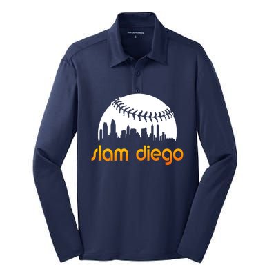 Slam Diego Baseball Fan Silk Touch Performance Long Sleeve Polo