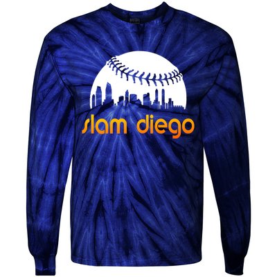 Slam Diego Baseball Fan Tie-Dye Long Sleeve Shirt