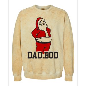 Santa Dad Bod Gift Colorblast Crewneck Sweatshirt