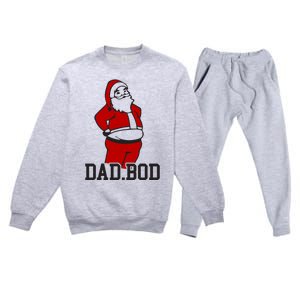 Santa Dad Bod Gift Premium Crewneck Sweatsuit Set