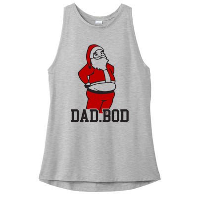 Santa Dad Bod Gift Ladies PosiCharge Tri-Blend Wicking Tank