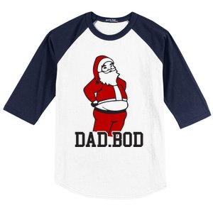 Santa Dad Bod Gift Baseball Sleeve Shirt