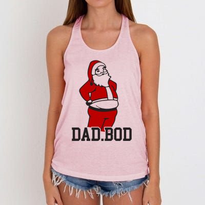 Santa Dad Bod Gift Women's Knotted Racerback Tank