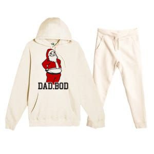 Santa Dad Bod Gift Premium Hooded Sweatsuit Set