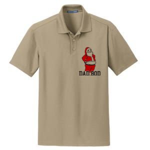 Santa Dad Bod Gift Dry Zone Grid Polo