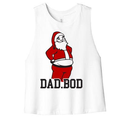 Santa Dad Bod Gift Women's Racerback Cropped Tank