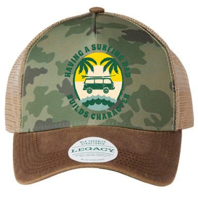 Surfing Dads Builds Character For Fathers Day Green Meaningful Gift Legacy Tie Dye Trucker Hat