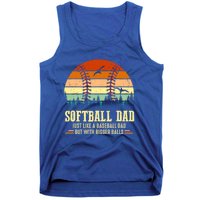 Softball Dad Bigger Balls Funny Vintage Baseball Dad Gift Tank Top