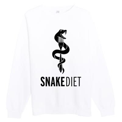 Snake Diet Black Premium Crewneck Sweatshirt