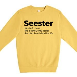 Seester Definition Best Friend For Life Premium Crewneck Sweatshirt