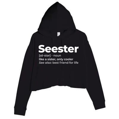 Seester Definition Best Friend For Life Crop Fleece Hoodie