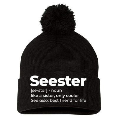 Seester Definition Best Friend For Life Pom Pom 12in Knit Beanie