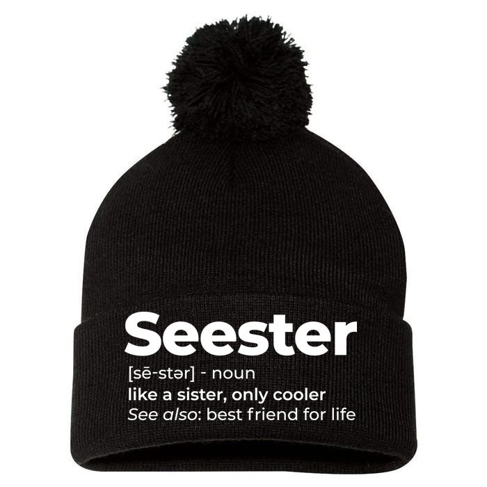 Seester Definition Best Friend For Life Pom Pom 12in Knit Beanie